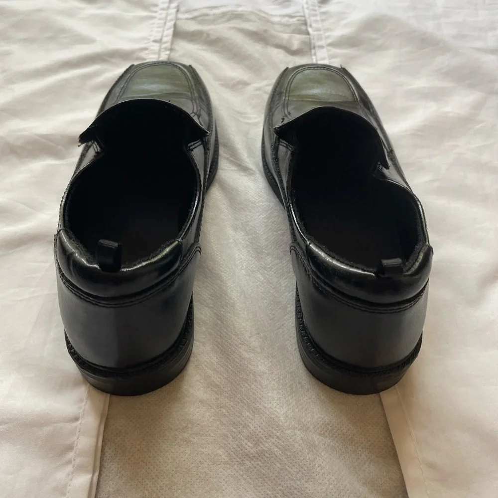 Wonder Nation Youth Size 5 Black Slip-On Dress Shoes Loafers School Uniform